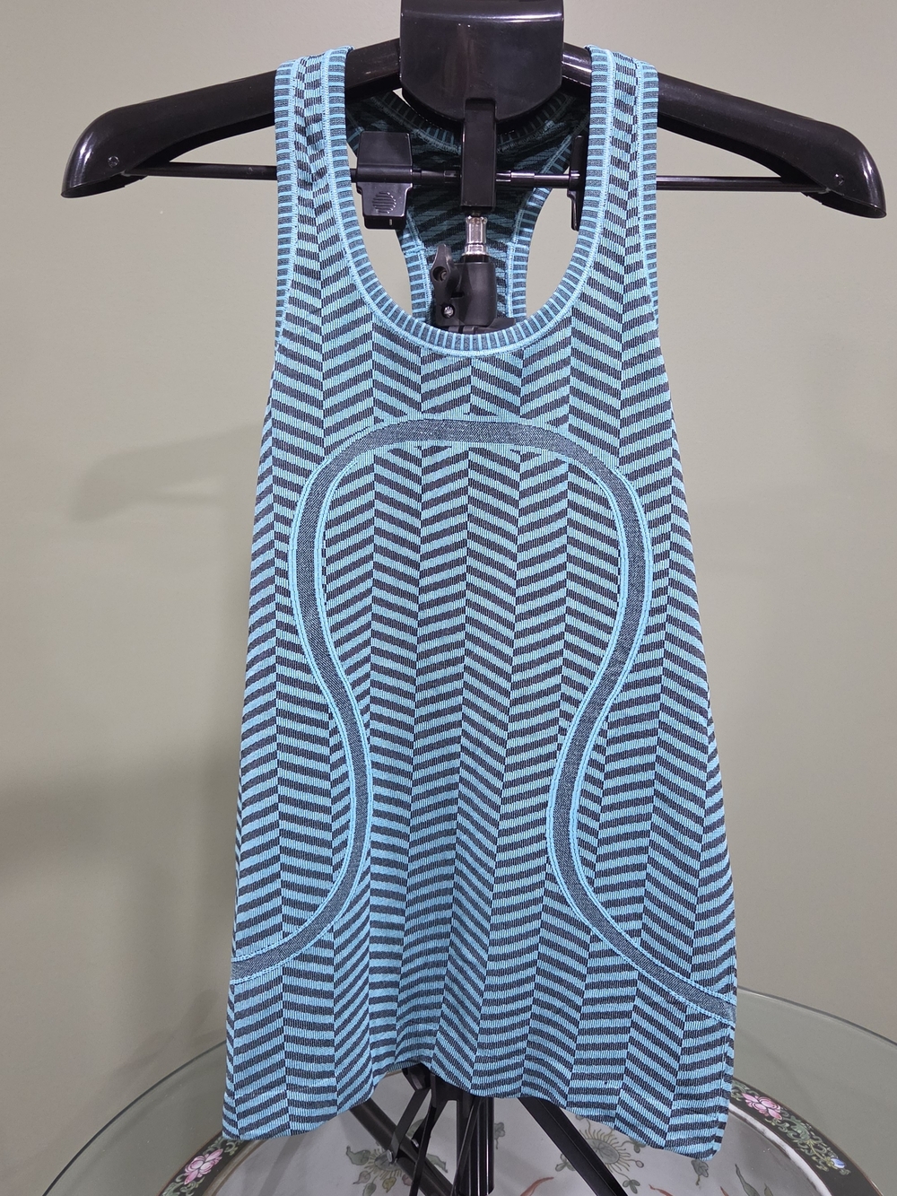 Lululemon Swiftly Tech Racer Blue Striped Racerback Tank Top